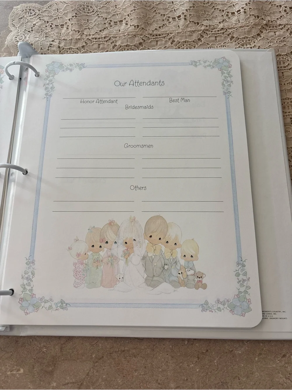 Vintage 1992 Precious Moments UNUSED Wedding Album Book